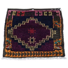 Square Persian Shiraz Bag Face Pure Wool Hand Knotted Oriental Rug