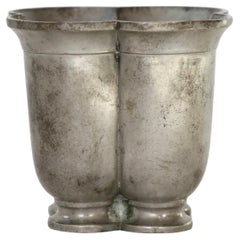 Square Pewter Vase by Just Andersen, 1920s, Denmark