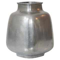 Vaso quadrato in peltro di Just Andersen, anni '1950, Danimarca
