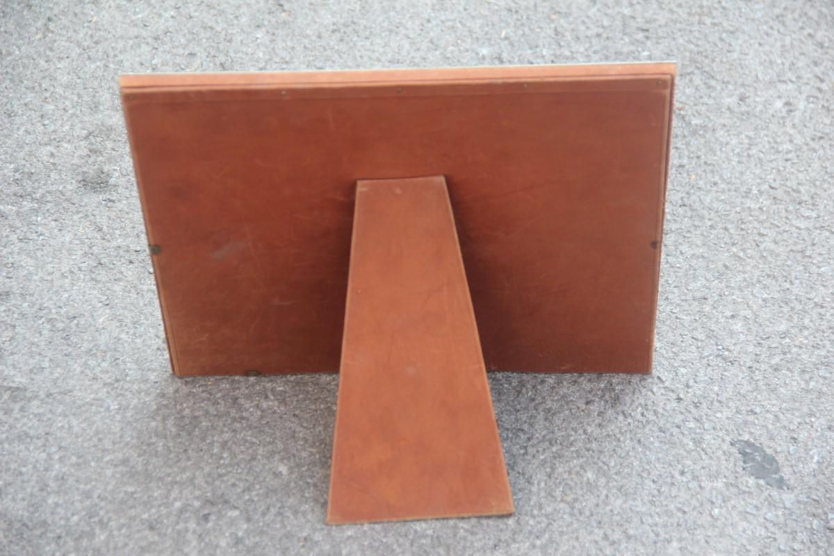 Square Picture Frame From the 1970 Brass Steel Italian Romeo Rega For Sale 3