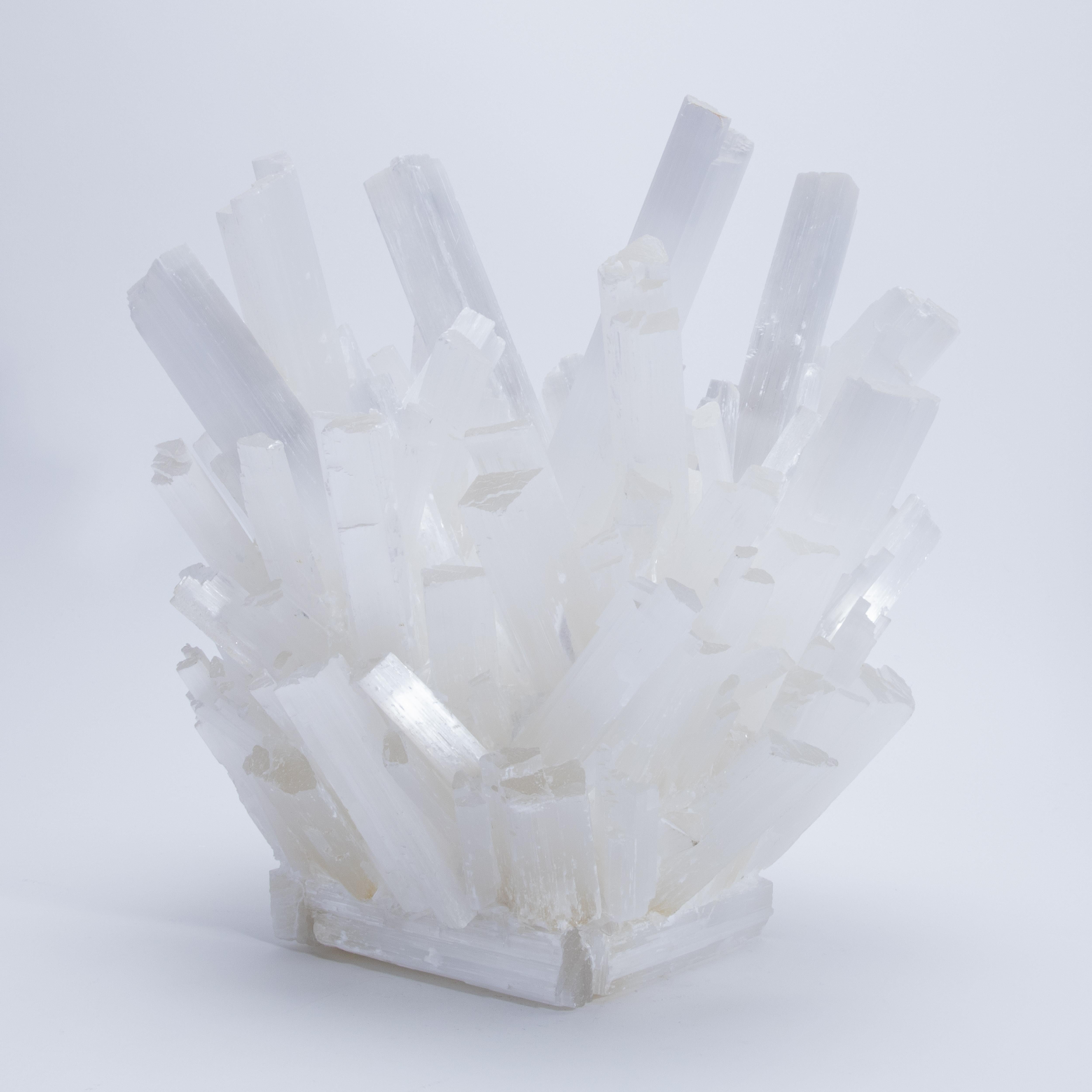 Hand-Crafted Square Planter Bowl in Selenite by Kathryn McCoy For Sale