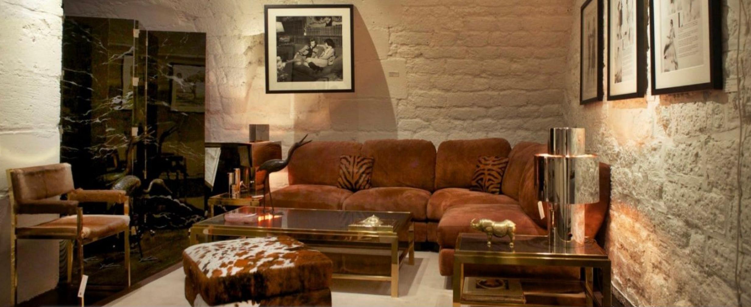 Willy Rizzo Square Pouf in Cow Skin In Excellent Condition For Sale In PARIS, FR