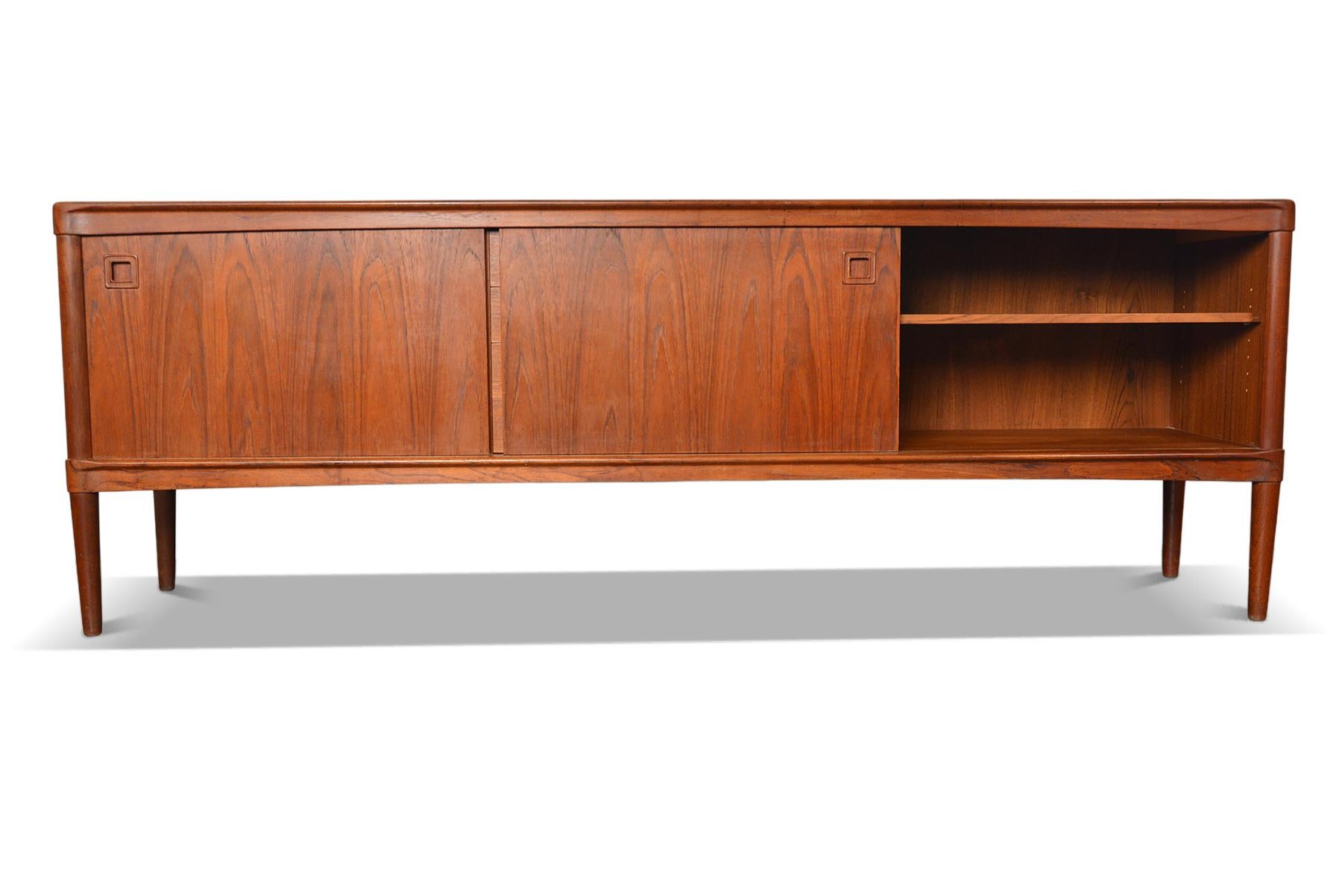 Square Pull Teak Credenza by h.w. Klein #1 For Sale 1