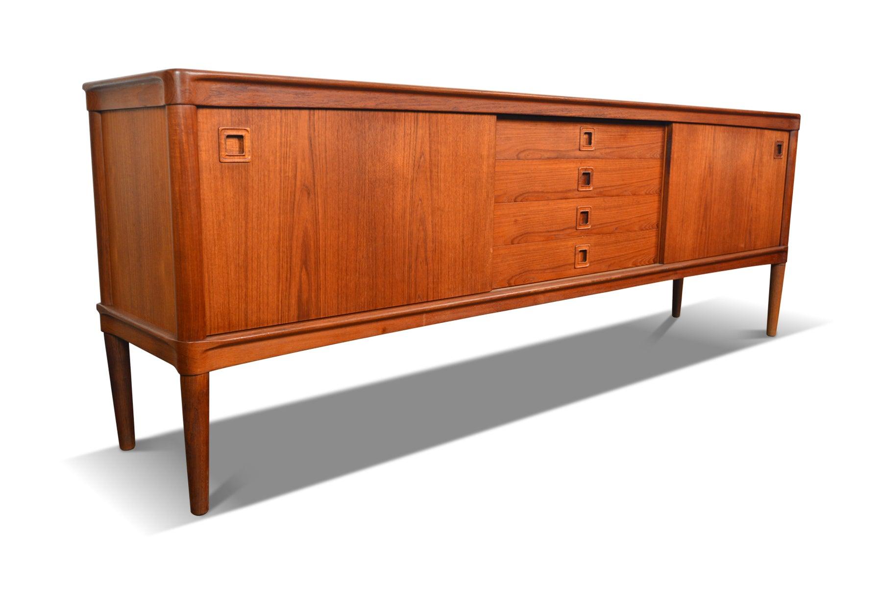 Origin: Denmark
Designer: H.W. Klein
Manufacturer: Bramin
Era: 1960s
Materials: Teak
Measurements: 88.5? wide x 18? deep x 31? tall

Condition: In excellent original condition with typical wear for its vintage. Price includes restoration.