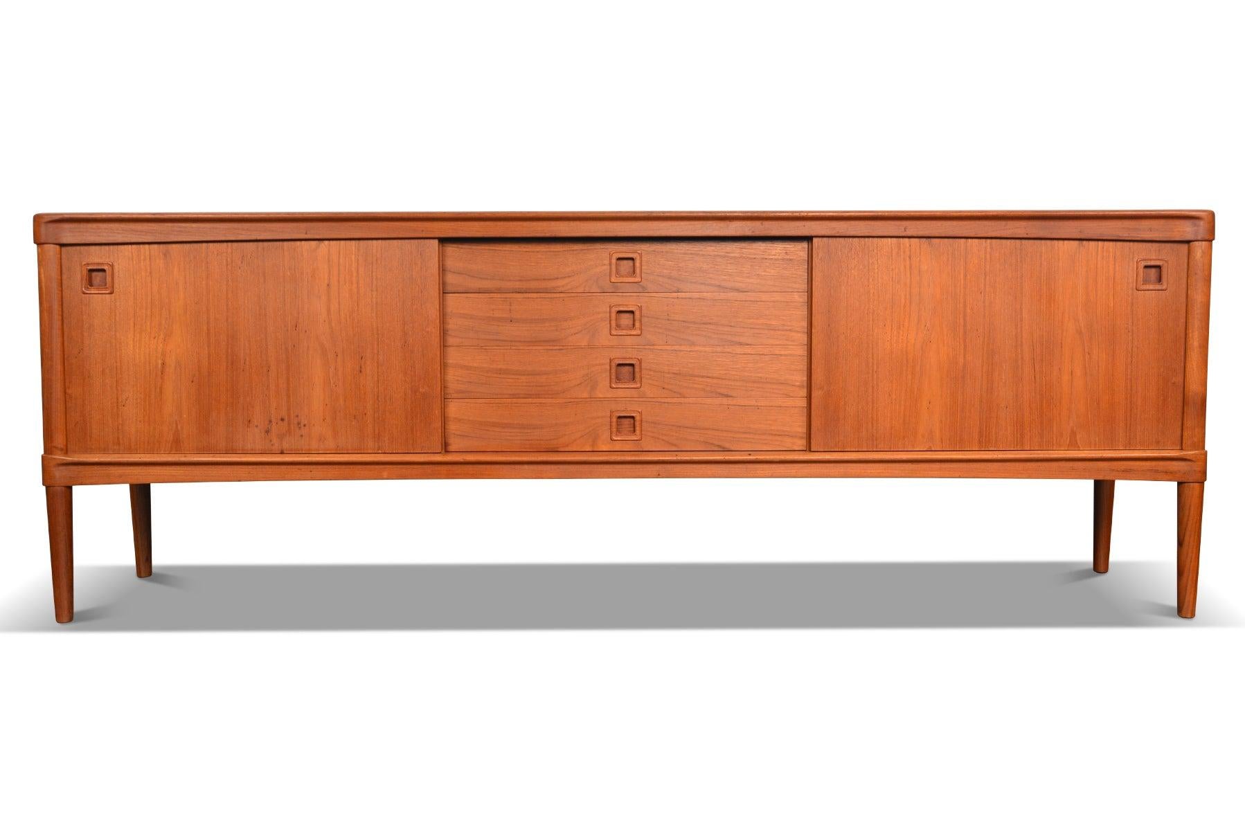 Square Pull Teak Credenza by H.W. Klein #4 For Sale 6