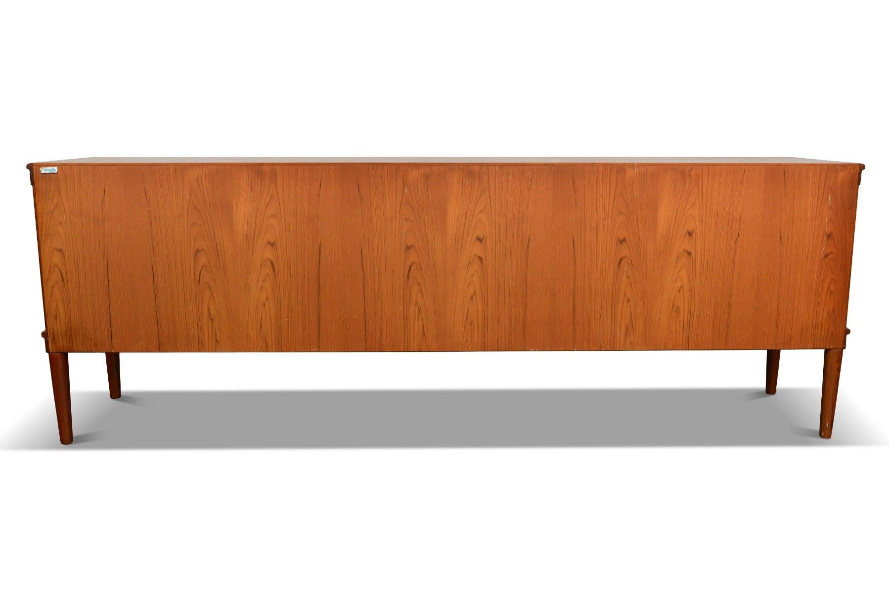 Mid-Century Modern Square Pull Teak Credenza by H.W. Klein #4 For Sale