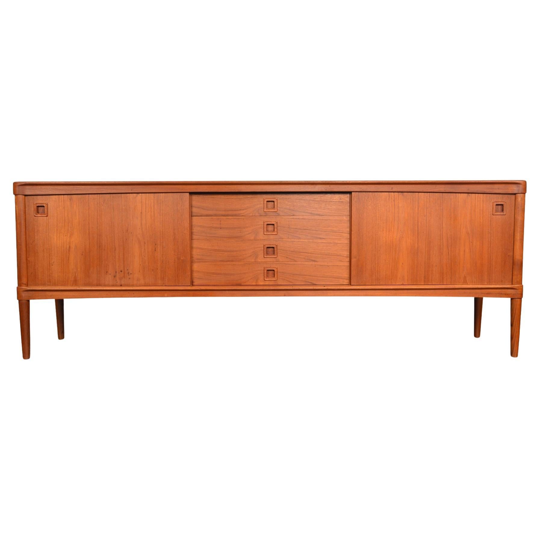 Square Pull Teak Credenza by H.W. Klein #4