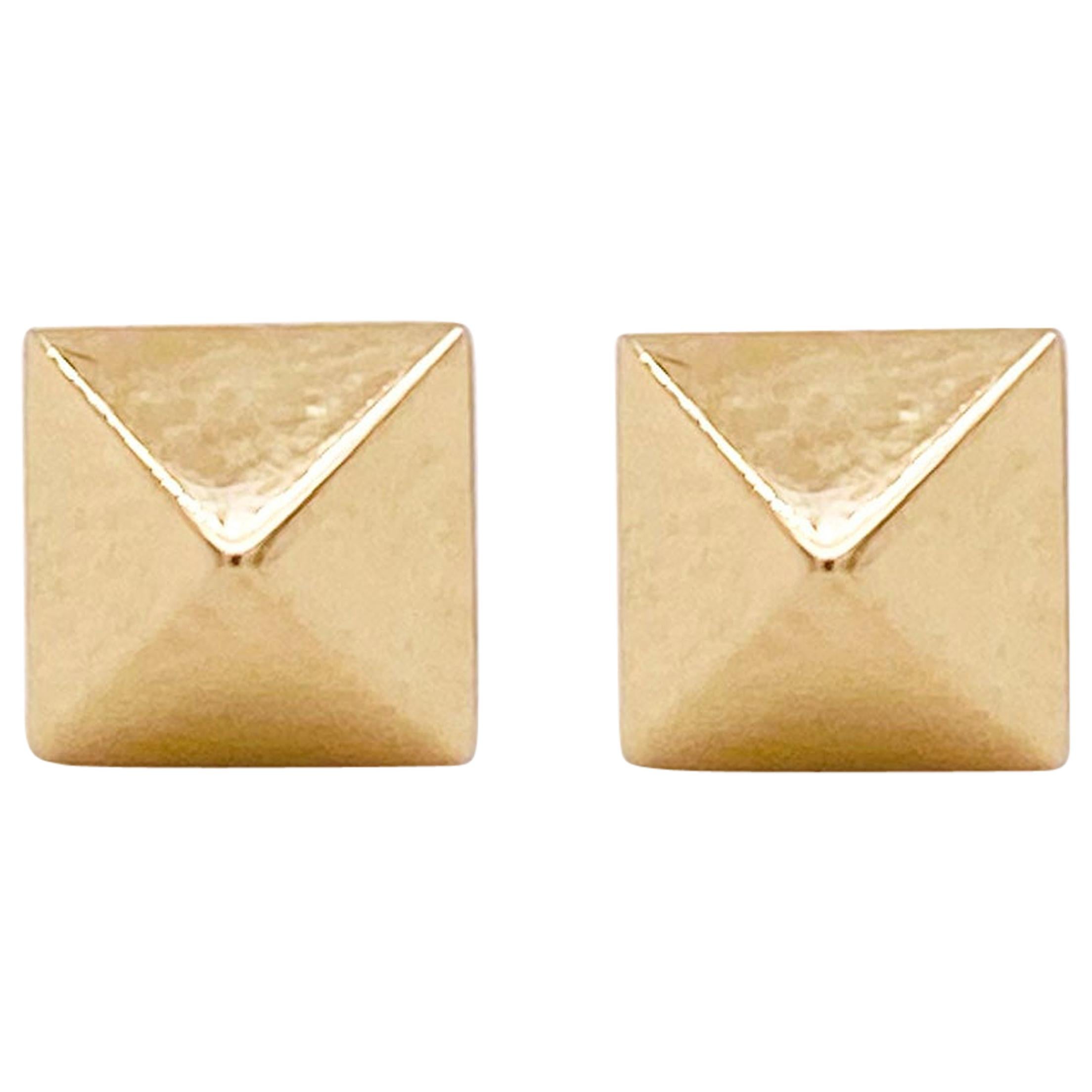 14K Yellow Gold Solid Friction Push Earring Post Standard Style 0.375