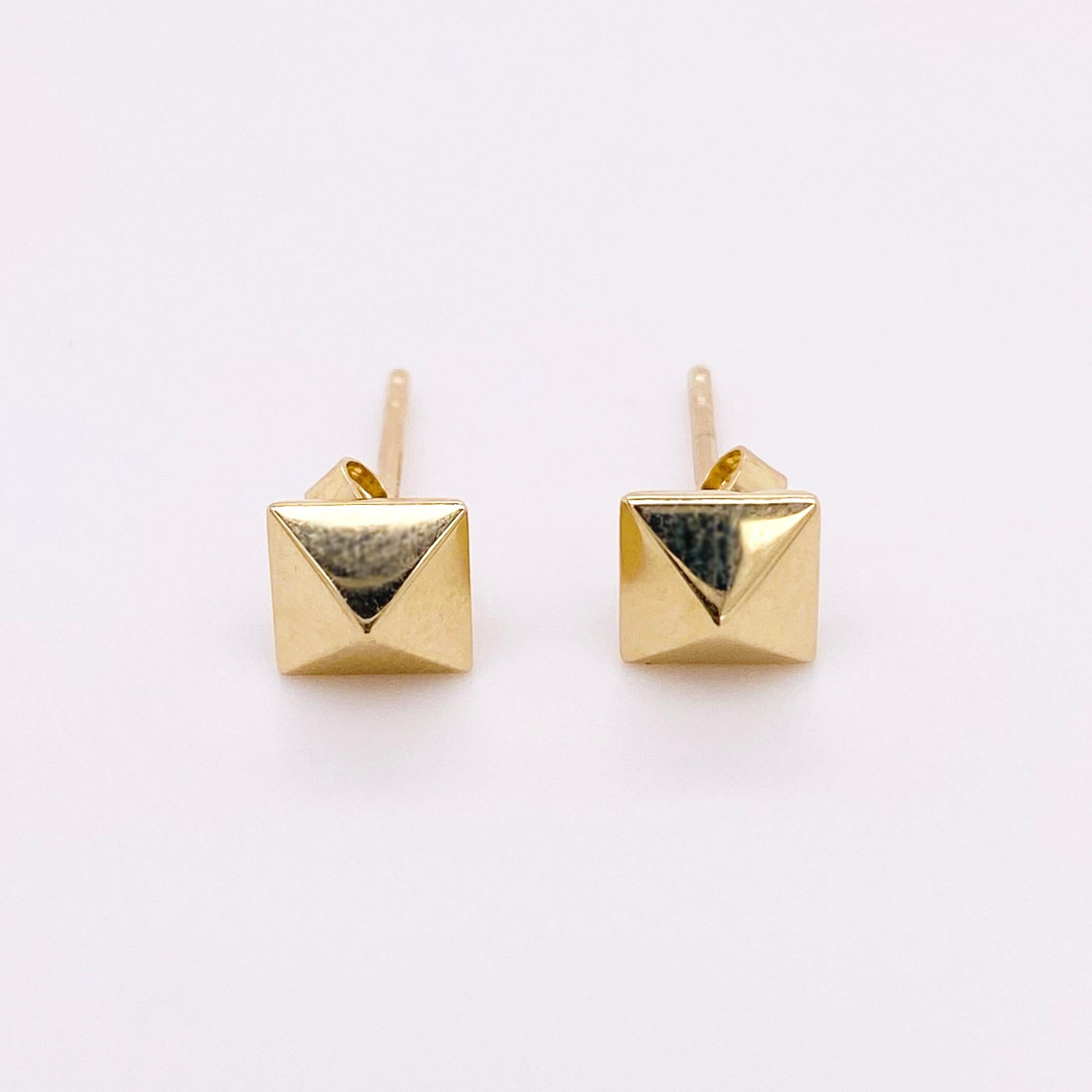 gold pyramid studs
