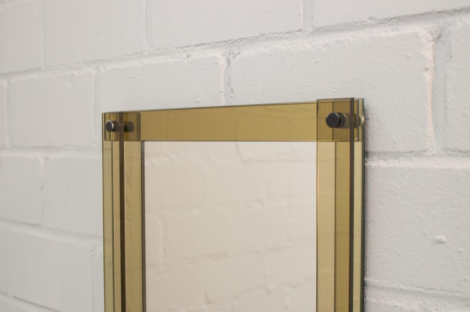 Square Regency Double Frame Wall Mirror, Italy, 1950s In Good Condition In Nürnberg, Bayern