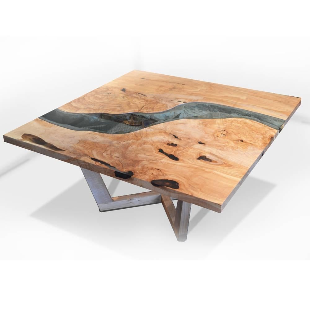 Square River Run Dining Table In New Condition For Sale In Duncan, BC
