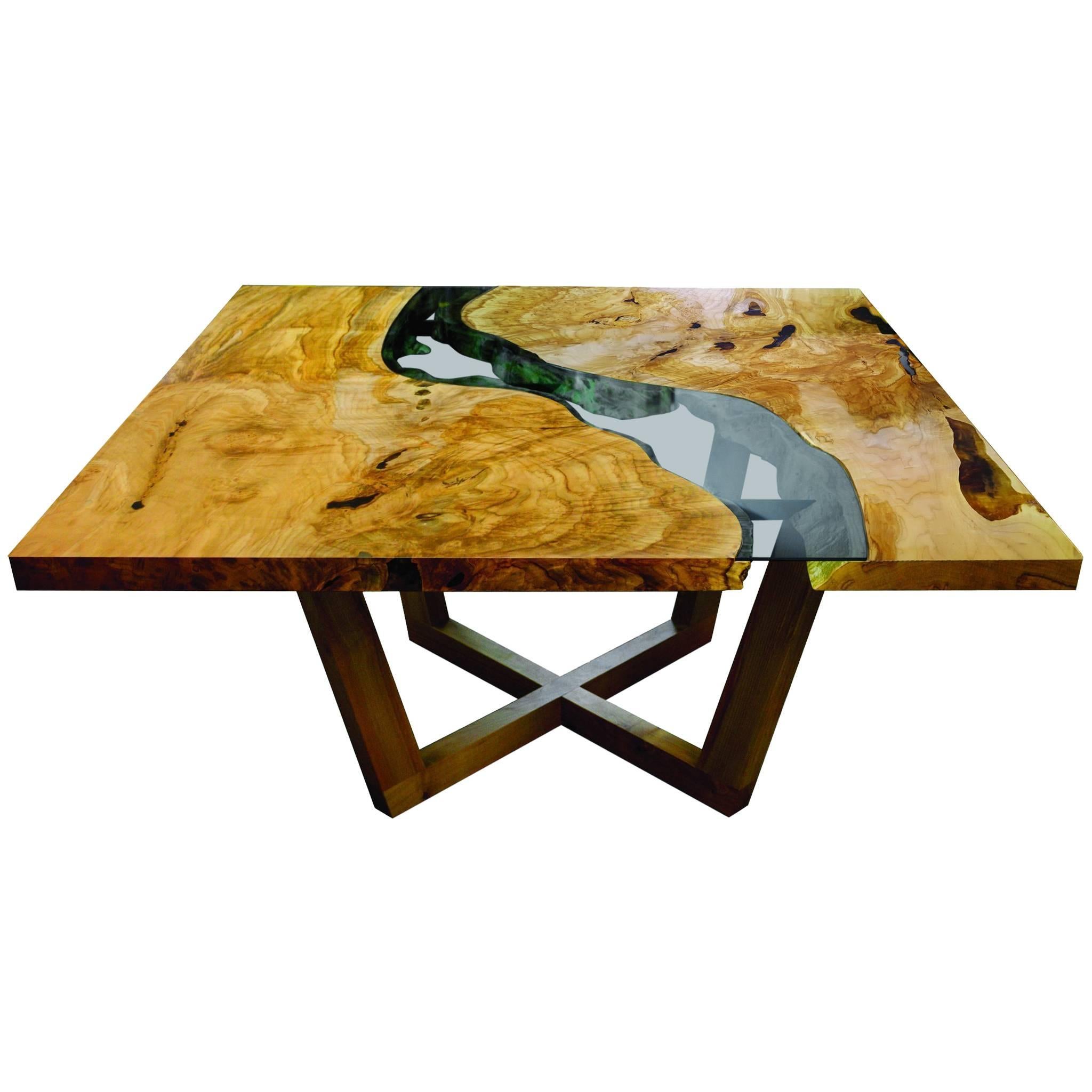 Square River Run Dining Table For Sale