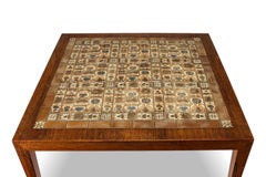 Square rosewood coffee table by severin hansen for haslev