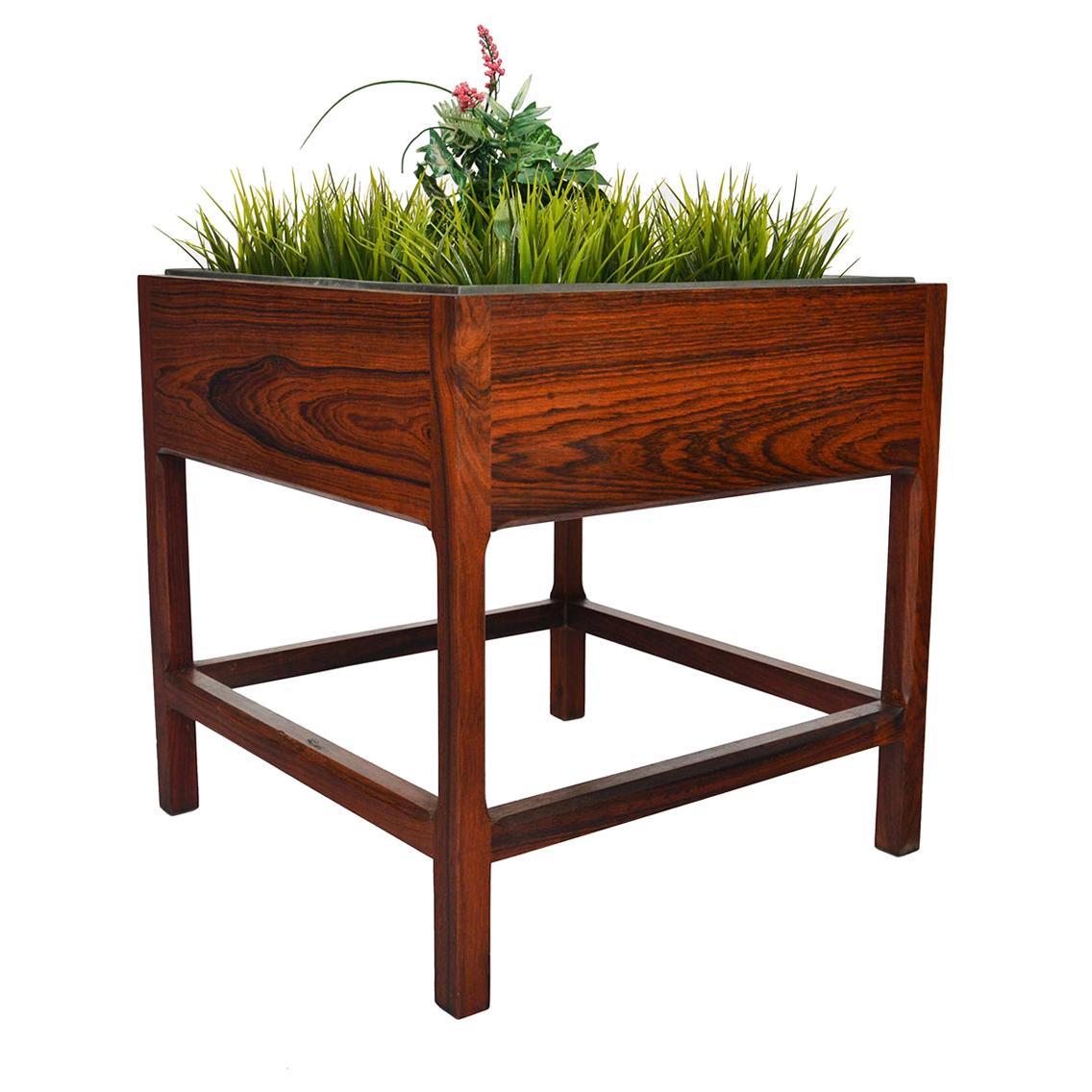 Square Rosewood Planter by Aksel Kjersgaard