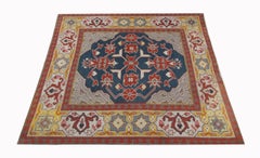 Square Rugs Handmade Carpet Antique Rugs, Kilim Rugs Luxury Rustic Oriental Rugs