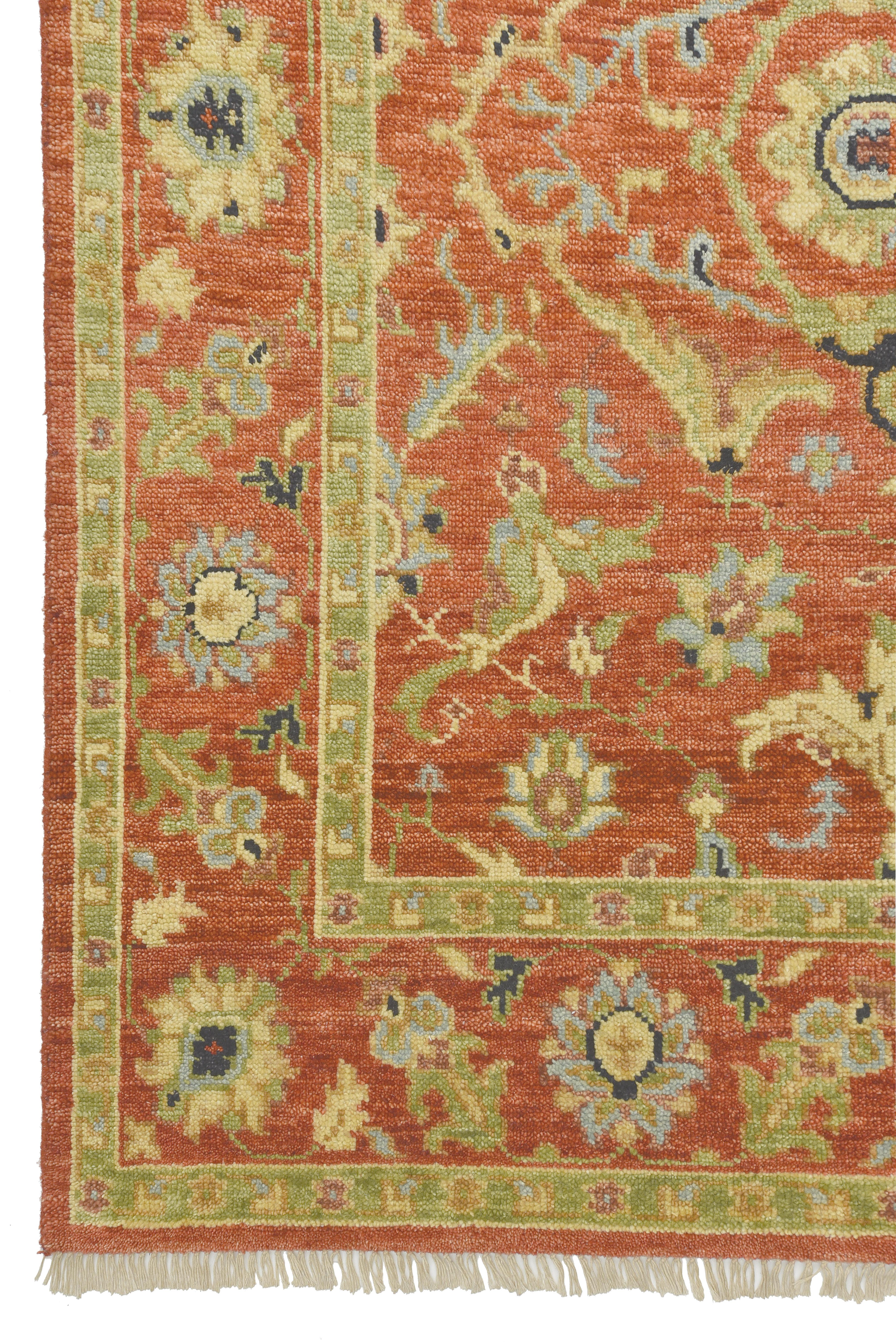 Square Rust Heriz Rug In New Condition For Sale In Laguna Hills, CA