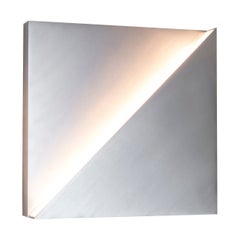 Viereckige Wandleuchte aus Satin Nickel
