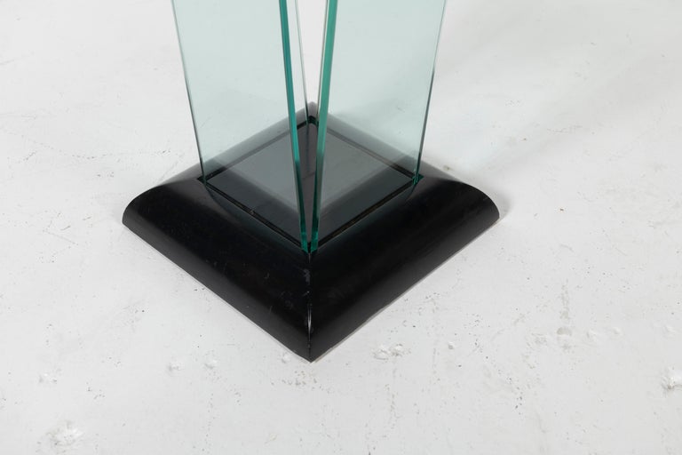 Square Sculptural Glass Center Table by Modernage For Sale 6