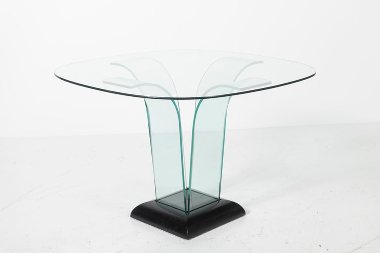 Square Sculptural Glass Center Table by Modernage For Sale 10