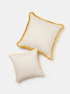 Square SERENO Cushion with Yellow Piping