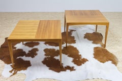 Square Set of Two Side Tables in Beech Manner of Wilhelm Renz, 1960