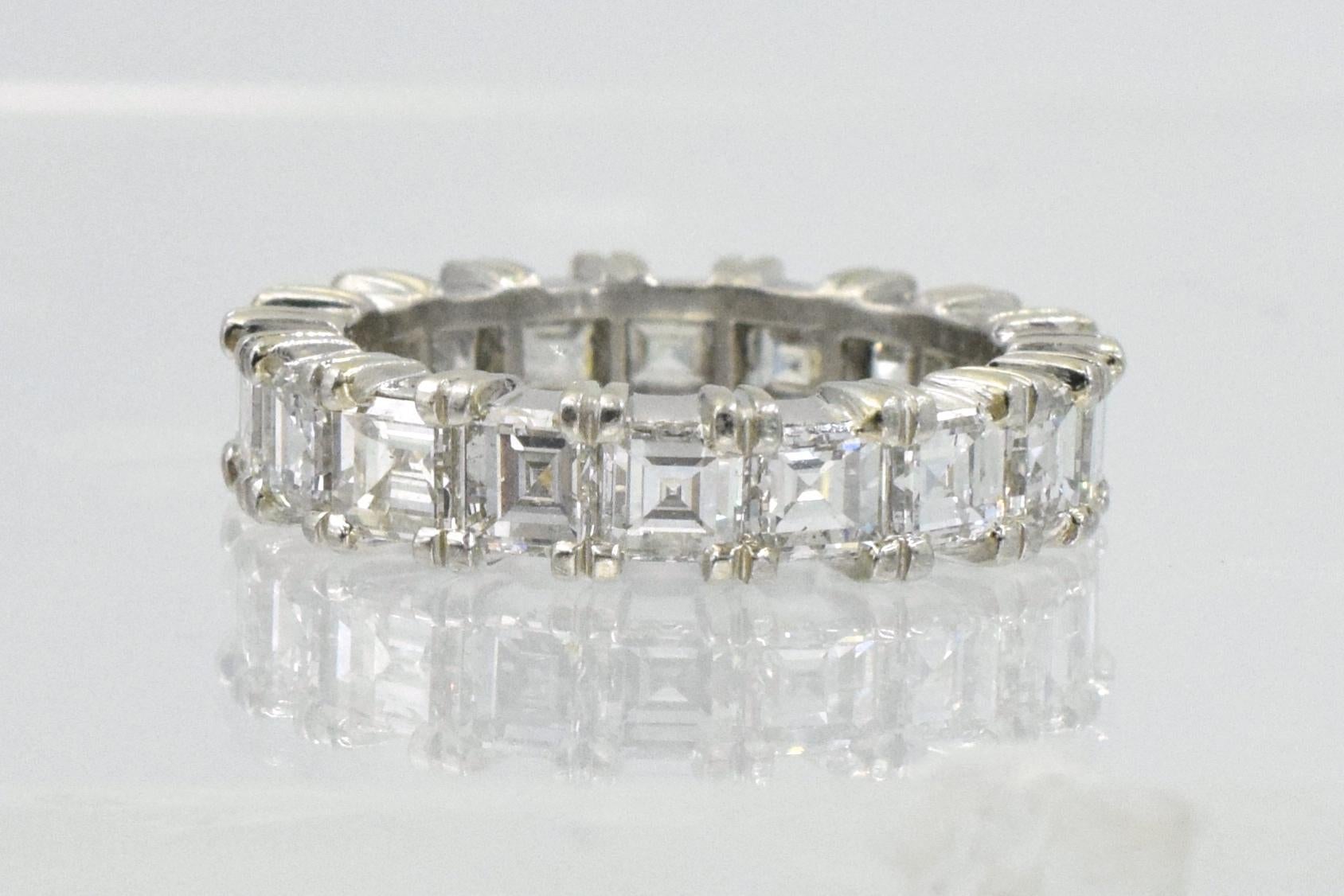 Women's NALLY Square Shape Diamond Eternity Band Ring For Sale