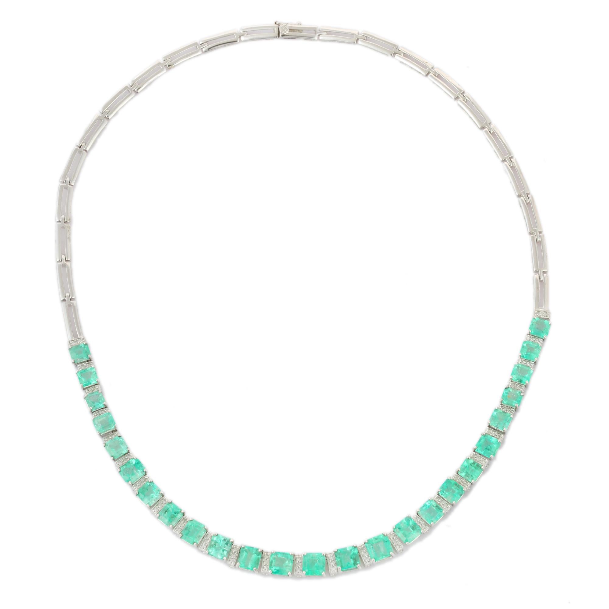 square emerald necklace