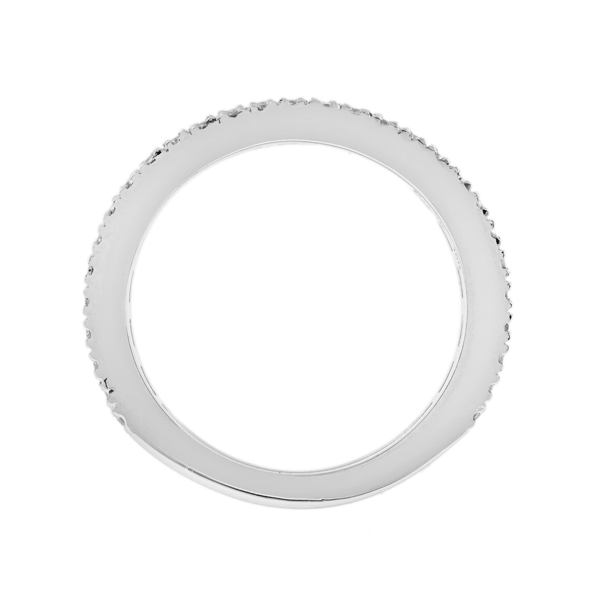 Bague demi-éternité en or de forme carrée avec tsavorite verte et diamant Neuf - En vente à Oakton, VA
