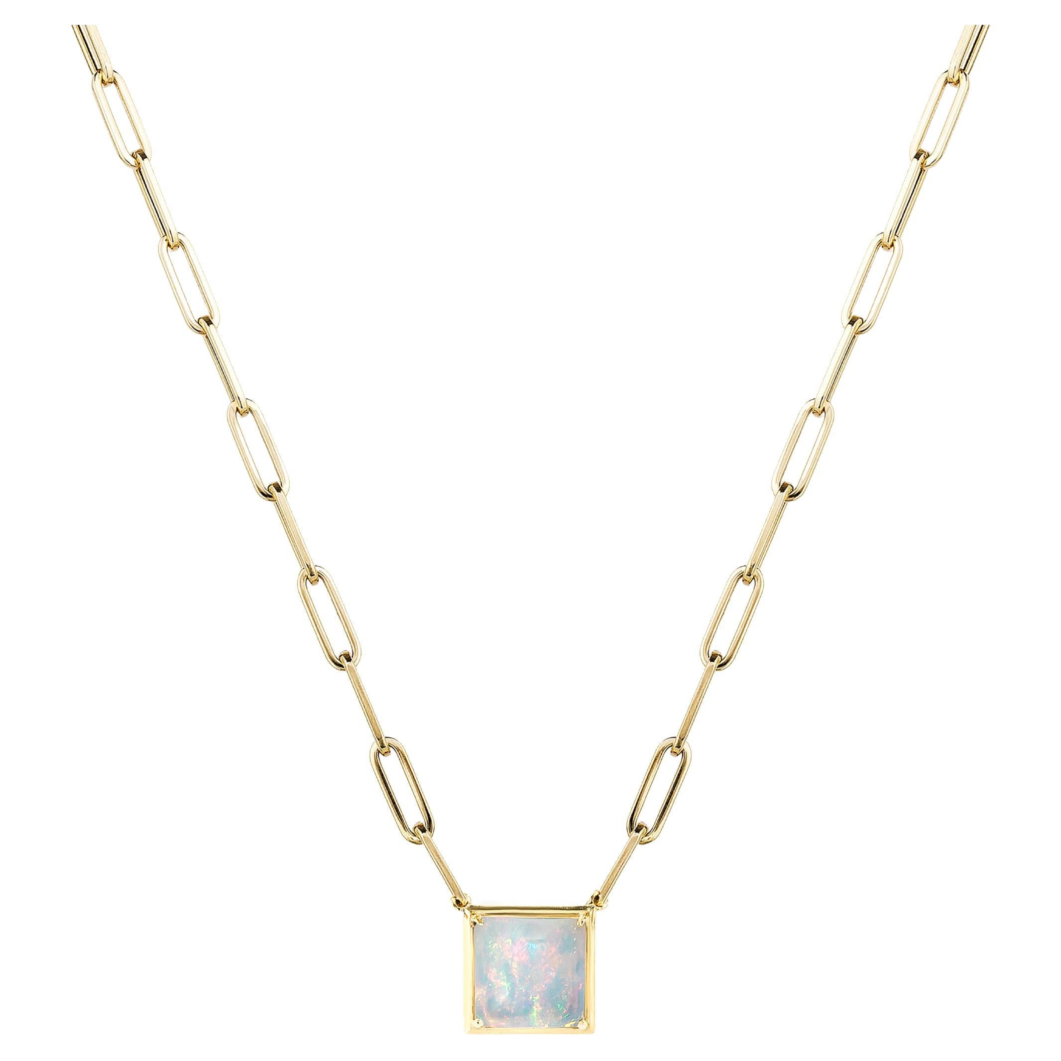 Ciondolo Opale di forma quadrata in vendita