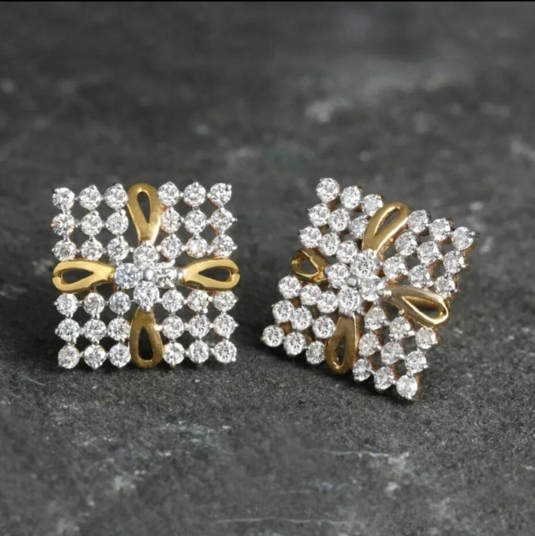 Square Shaped Diamond Stud Earrings For Women 14K Solid Gold Handmade Earring

Total Carat Weight
0.24 Cts And Above
Material
14K Solid Gold, Natural Diamond
Main Stone
Diamond
Closure
Screw Back
Ear Area
Number of Diamonds
40
Metal
Yellow