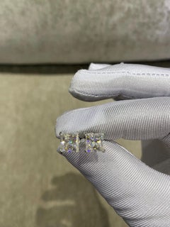 Square Shaped Moissanite Earring 925 Sterling Siver Stud Earrings Gift For Women