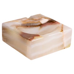 Square-Shaped Onyx Paperweight or Ashtray, France 1970s
