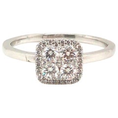 Square Shaped Round Diamond Fashion Band