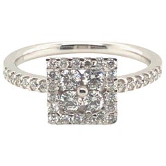 Square Shaped Round Diamond Fashion Band