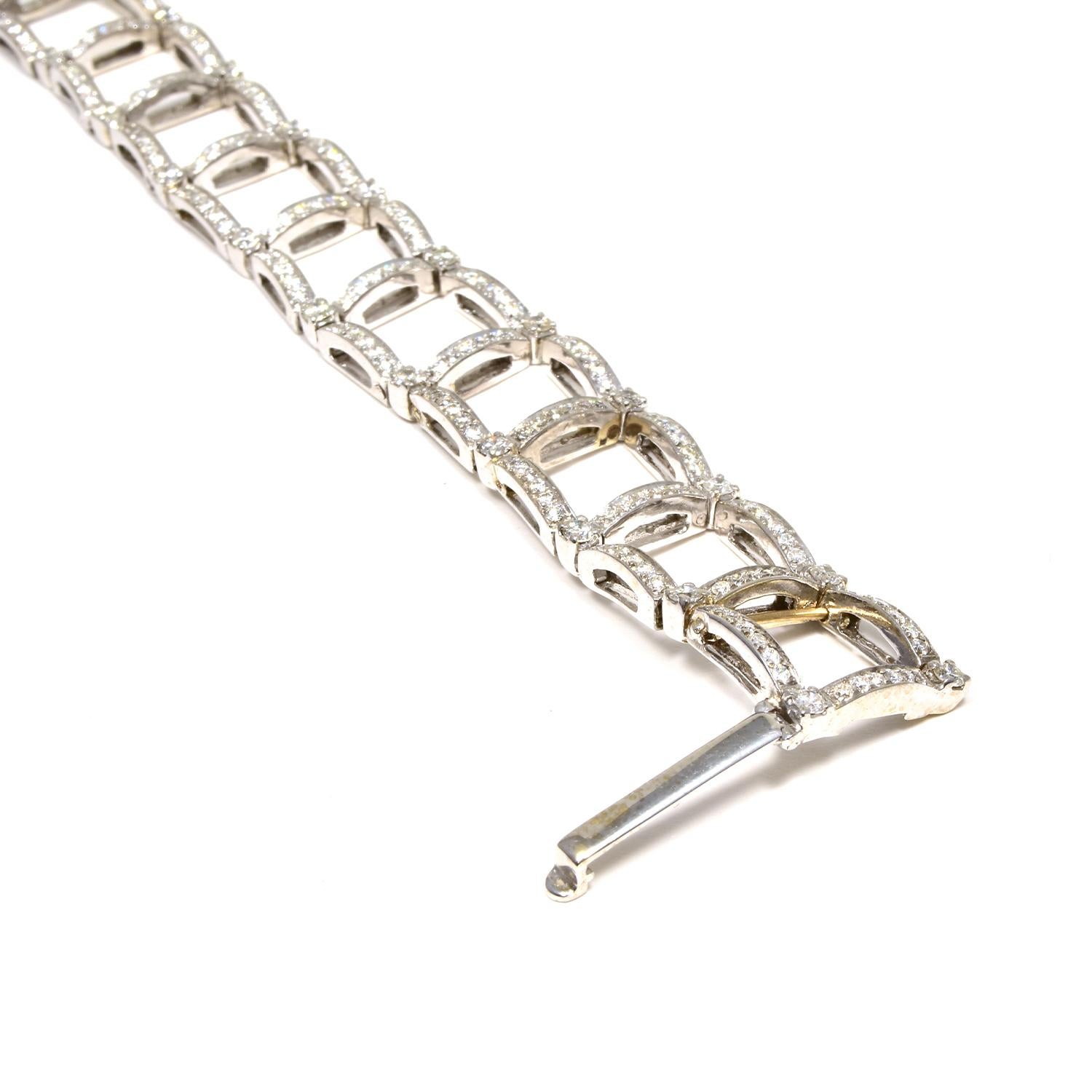 square cut diamond tennis bracelet