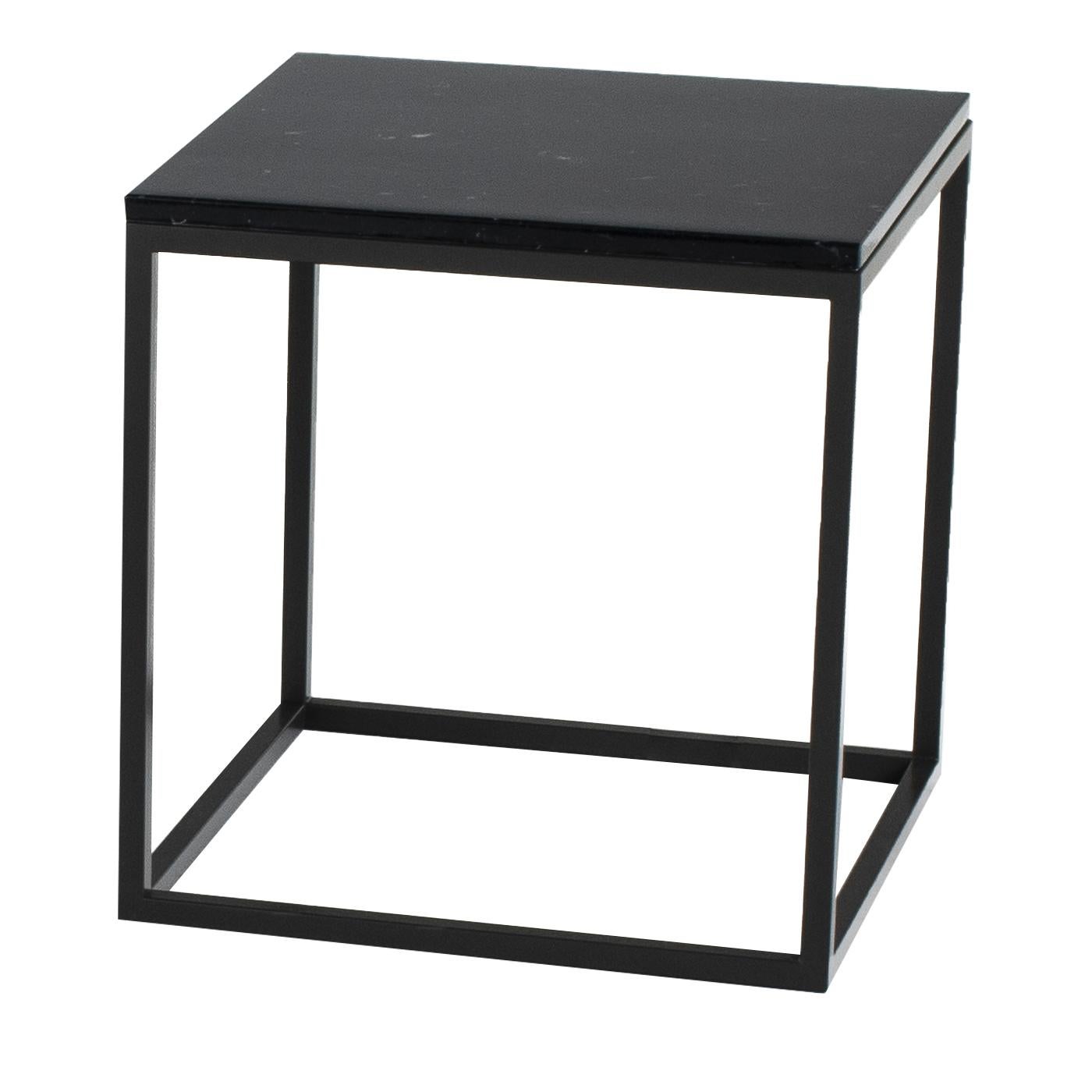 black square side table