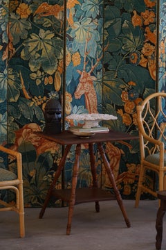 Square Side Table in Solid Oak, Mid-Century Modern, 1960s