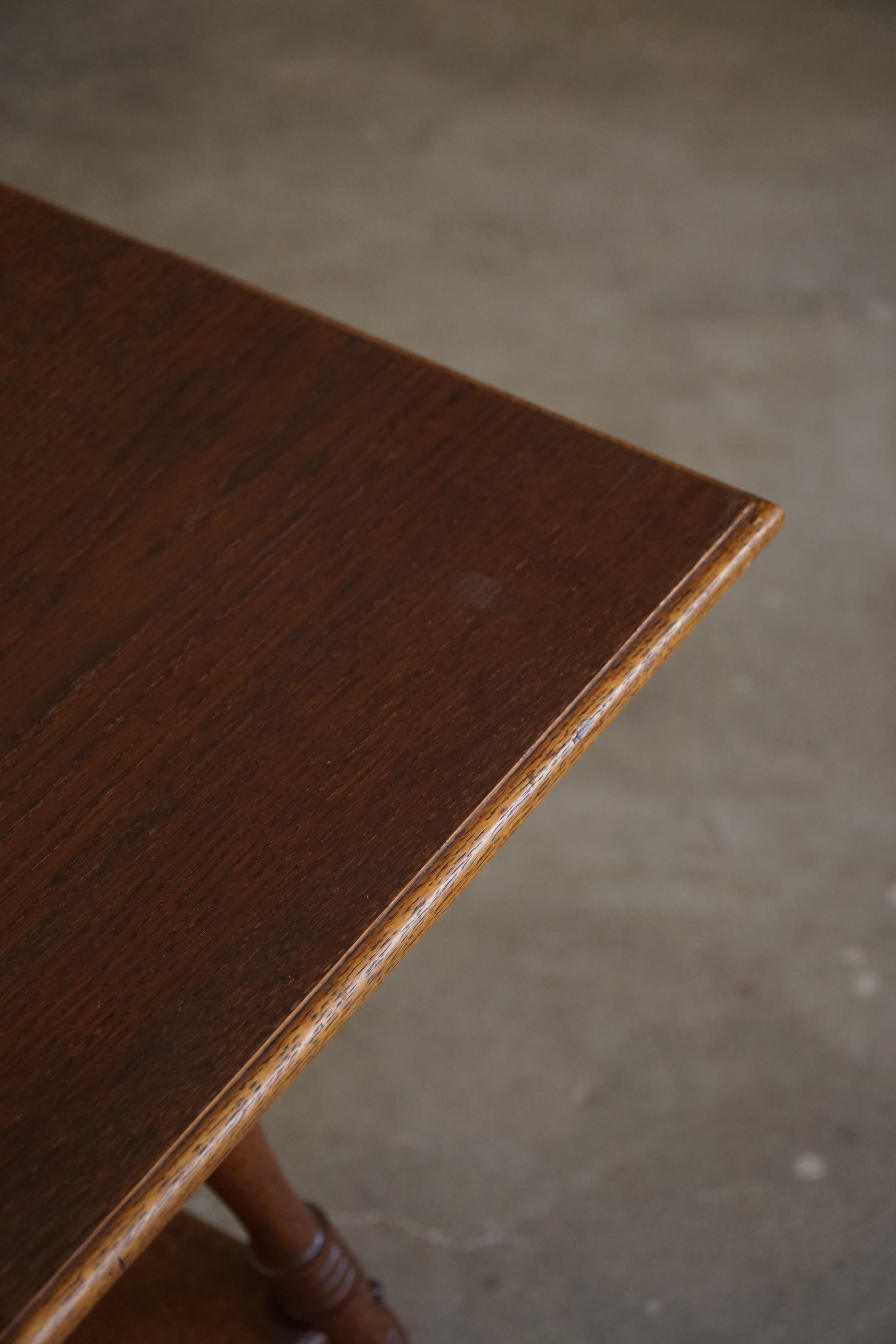 Square Side Table in Solid Oak, Mid-Century Modern, 1960s 2