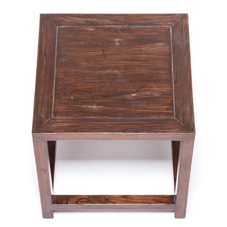20th Century Marble-Top Square Side Table For Sale