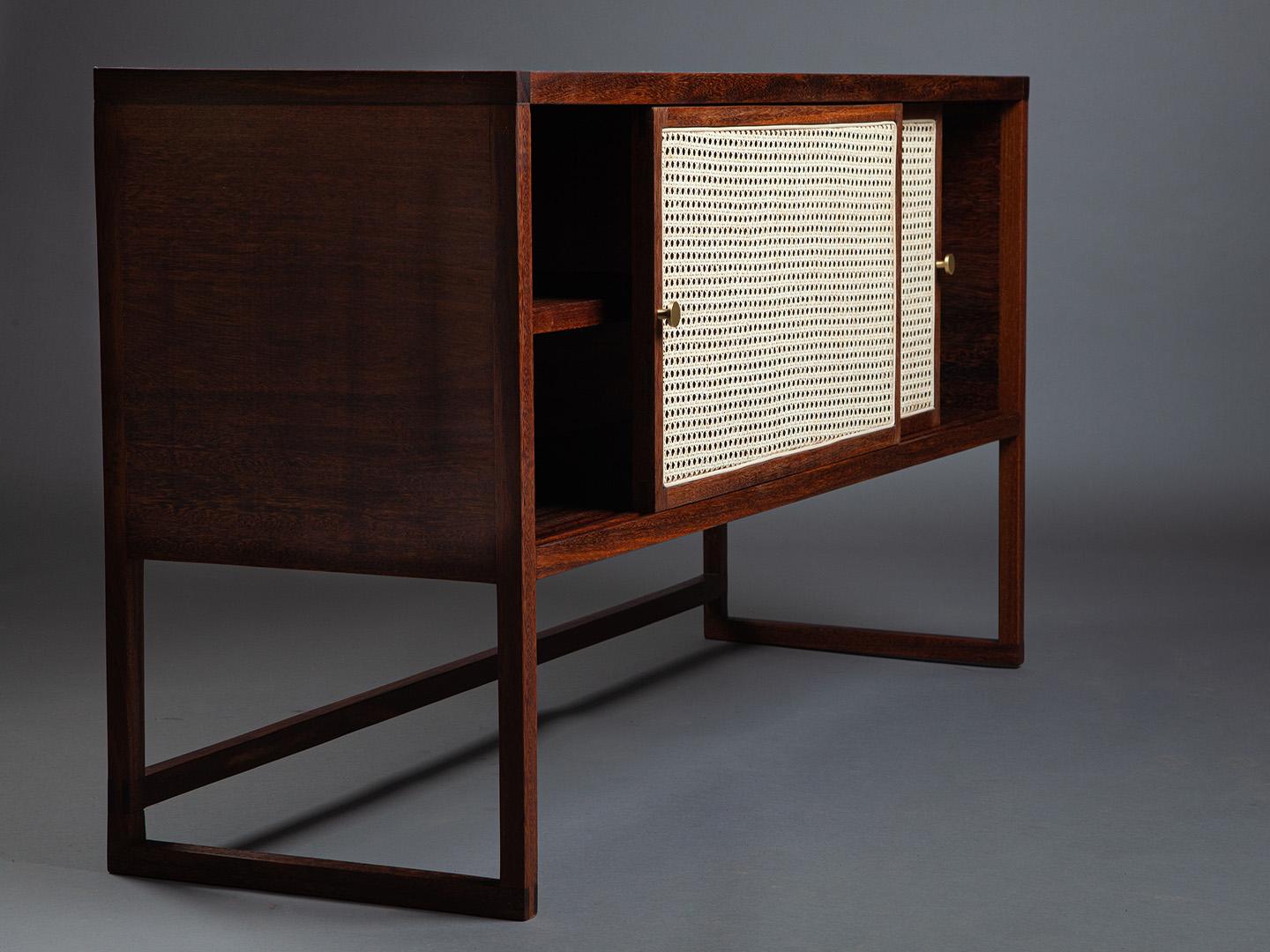 The Square Sideboard, Brazilian Solid Wood and Straw Design by Amilcar Oliveira For Sale 7