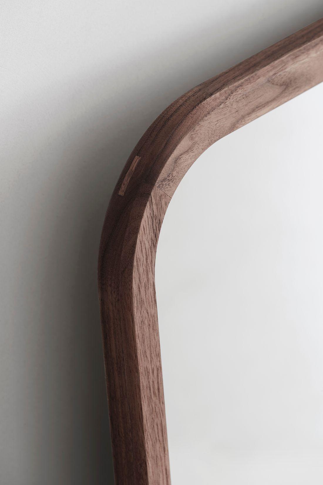 Latvian Square Silhouette Mirror, Walnut Oil treated by OEO Studio for Fredericia For Sale