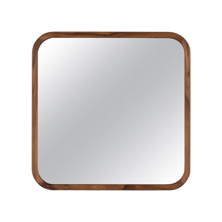 Square Silhouette Mirror, Walnut Oil treated by OEO Studio for Fredericia For Sale