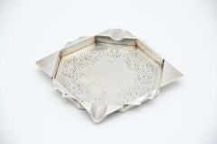 Square silver ashtray