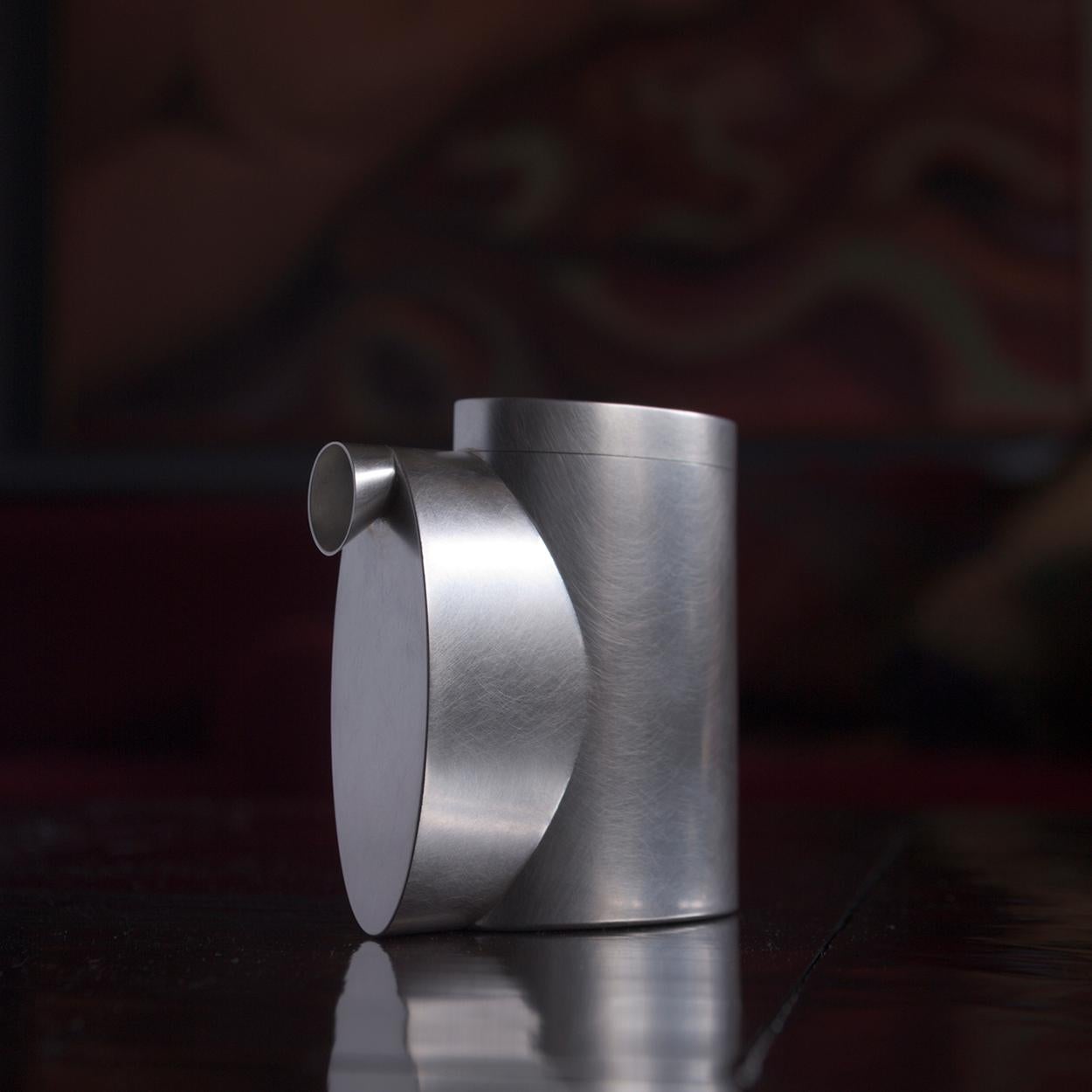 Hand-Crafted Square Silver Pourer by Aldo Bakker ‘Ed. 1/7’ For Sale