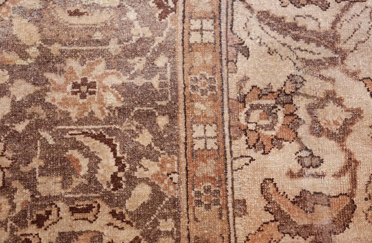 Wool Antique Agra Indian Rug. Size: 10 ft 3 in x 10 ft 5 in  For Sale