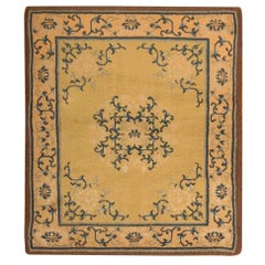 Square Size Antique Spanish Carpet. Size: 4 ft 5 in x 4 ft 11 in