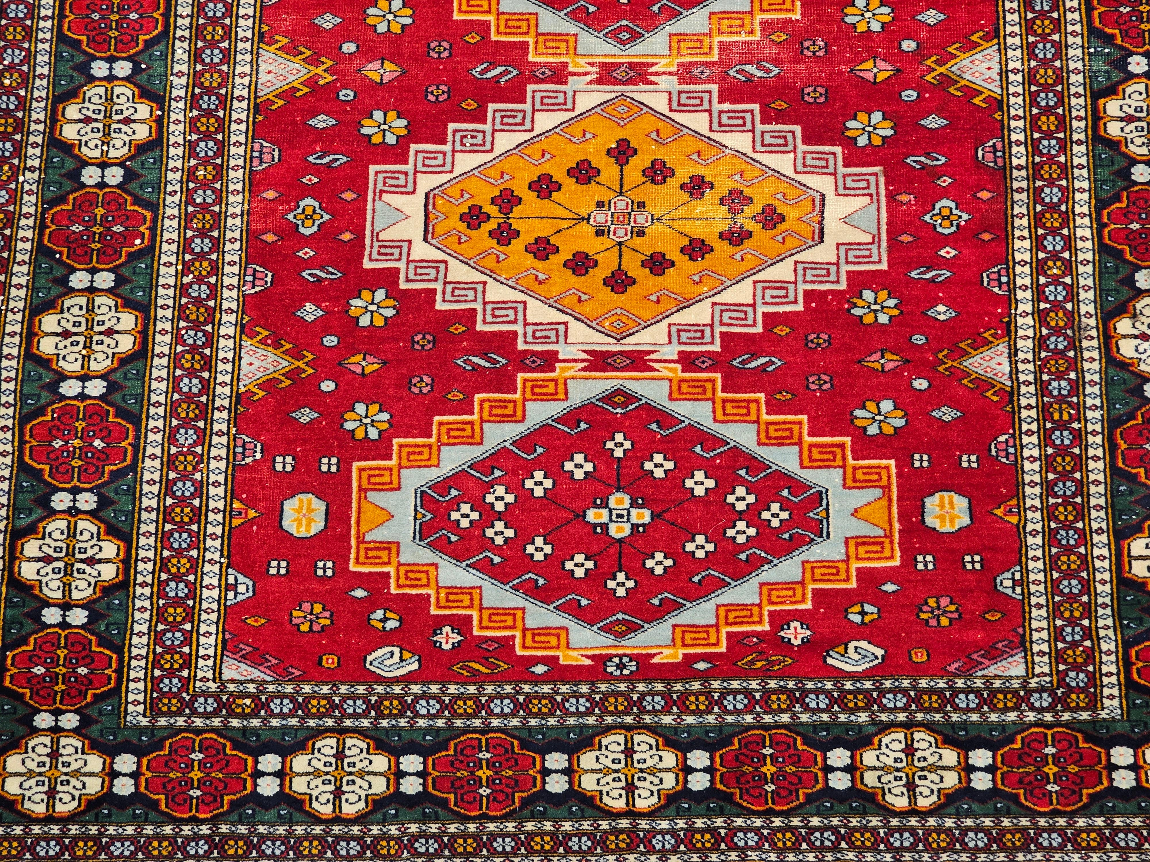 Alfombra Tribal Persa Vintage Cuadrada Caucásico en venta