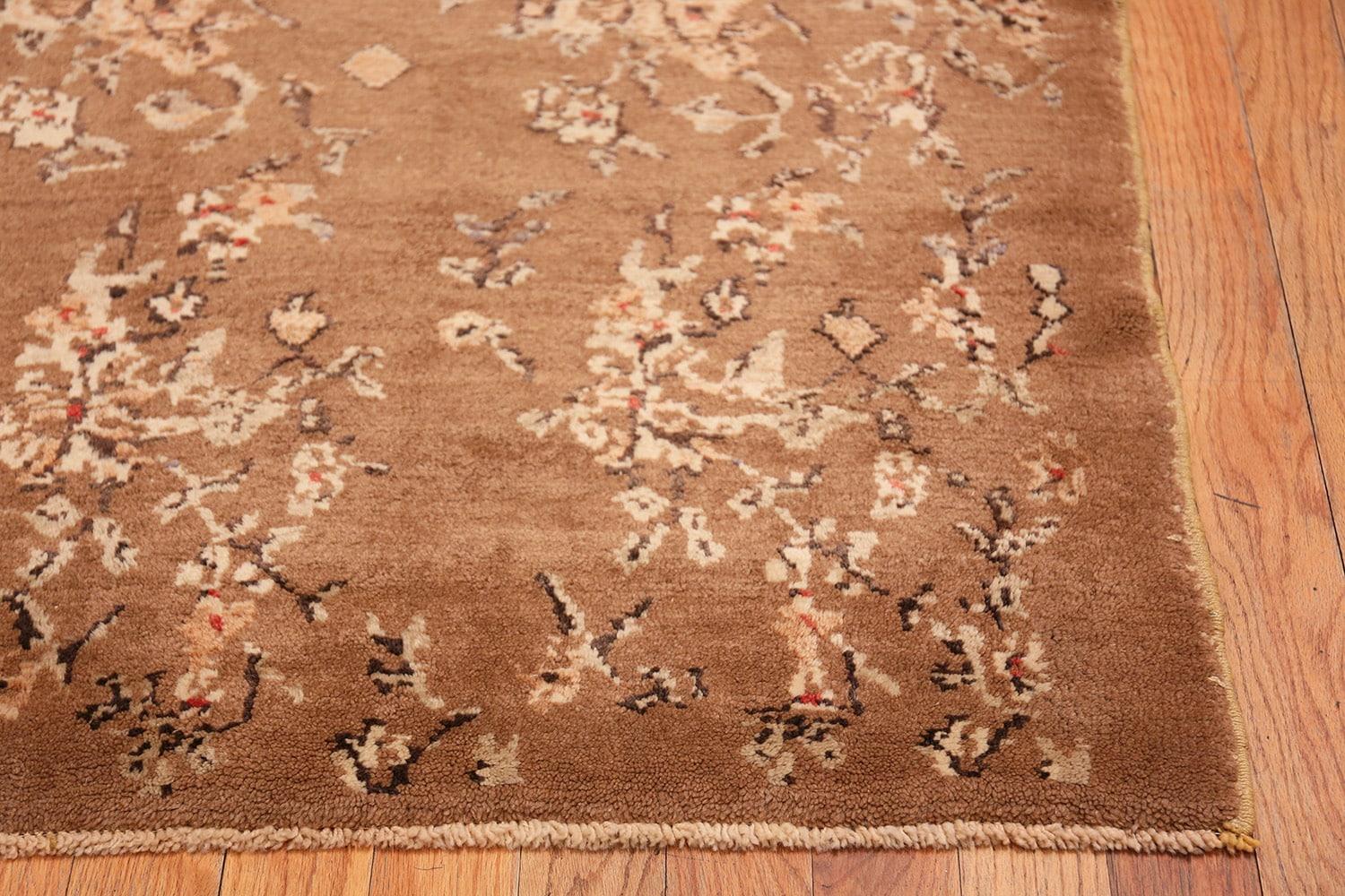 Hand-Knotted Square Size Vintage Decorative Turkish Rug. Size: 4 ft 7 in x 5 ft 2 in