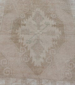 Square Size Vintage Oushak small Rug   2' 5" X 2' 10"