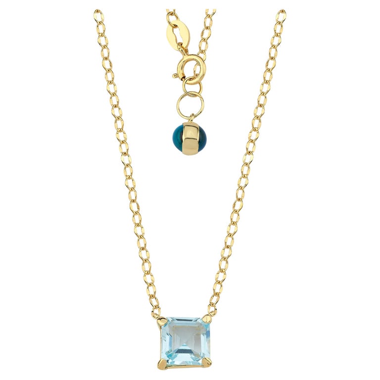 Emperor Trapezoid Slab Necklace - Sky Blue main image 1